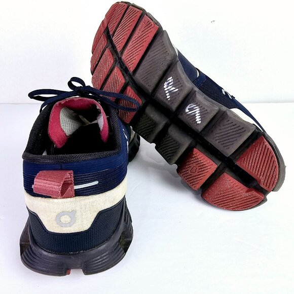 On Cloud X Shift Cloudtec Lightweight Women's Maroon & Navy Sneakers, Sz 6.5 - Picture 9 of 10